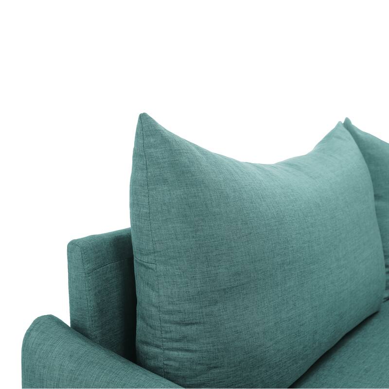 Light Green Modern 67" Loveseat Sofa with HighDensity Foam and Heavy